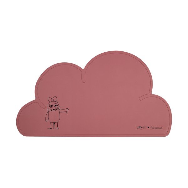 Tovaglietta in silicone rosso Mouse, 49 x 27 cm - Kindsgut