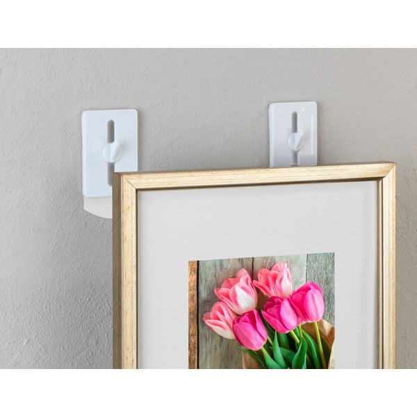 Set di 2 ganci regolabili autoportanti bianchi Strip-it Plus - Wenko-image-4