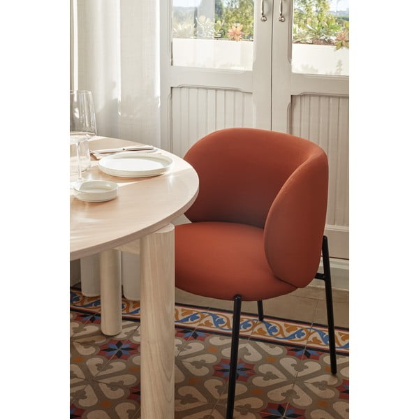 Set di sedie da pranzo rossa in imbottito 2 pz Mogi – Teulat-image-1