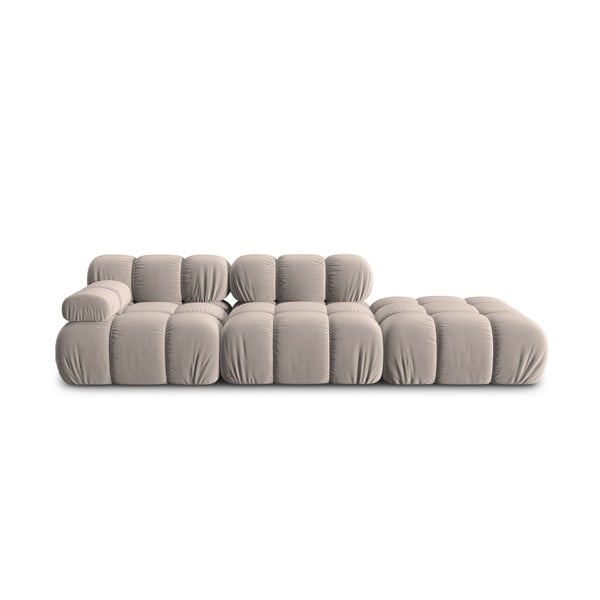 Divano in velluto beige 282 cm Bellis - Micadoni Home