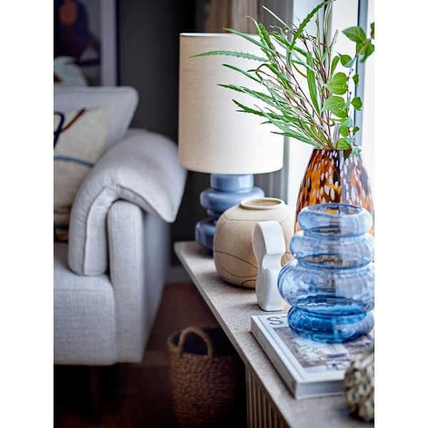 Lampada da tavolo blu con paralume in tessuto (altezza totale 51 cm) Fabiola – Bloomingville-image-2