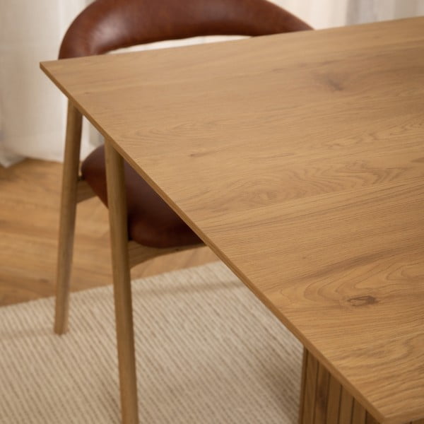 Tavolo da pranzo con piano effetto rovere 100x210 cm Colima - Actona-image-2