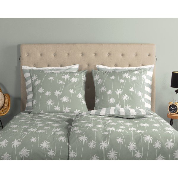 Biancheria in cotone verde chiaro per letto singolo 140x200 cm - Good Morning-image-2