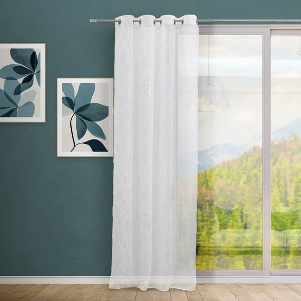 Tenda sottile bianca/argentata 140x260 cm Buds – Casa Selección-image-1