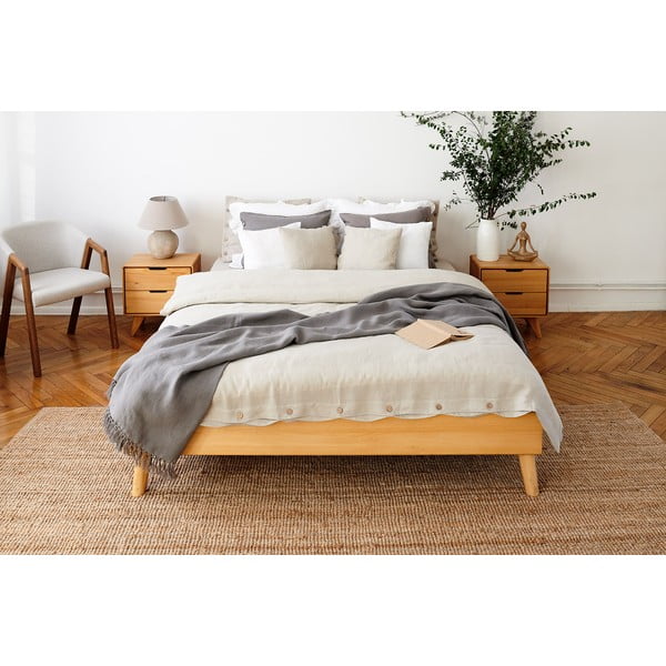 Letto matrimoniale in legno di faggio 160x200 cm Greg - The Beds-image-1