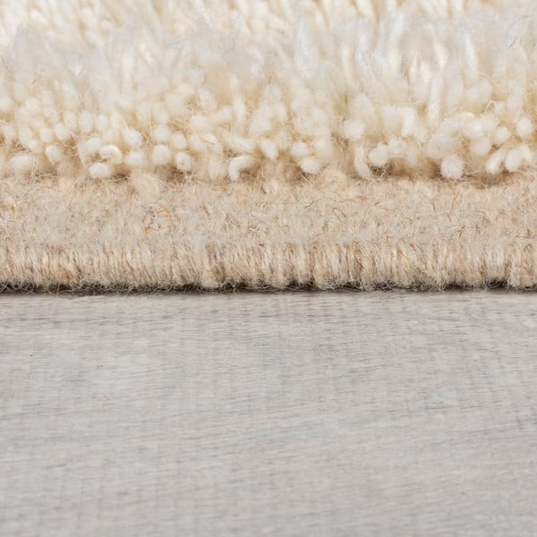 Tappeto beige/color crema in lana tessuto a mano 120x170 cm Greek Key – Flair Rugs-image-4