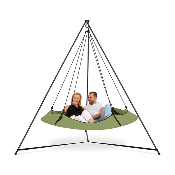 Altalena da giardino verde con supporto - Hangout Pod-image-2