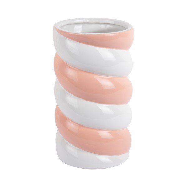 Vaso bianco/rosa in ceramica (altezza totale 23 cm) Marshmallow – PT LIVING