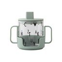 Tazza verde per bambini Cresci con la tua tazza Grow with Your Cup - Design Letters