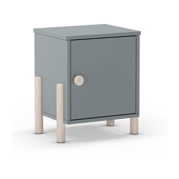 Comodino per bambini verde polveroso in pino massiccio Enola – Marckeric-image-2