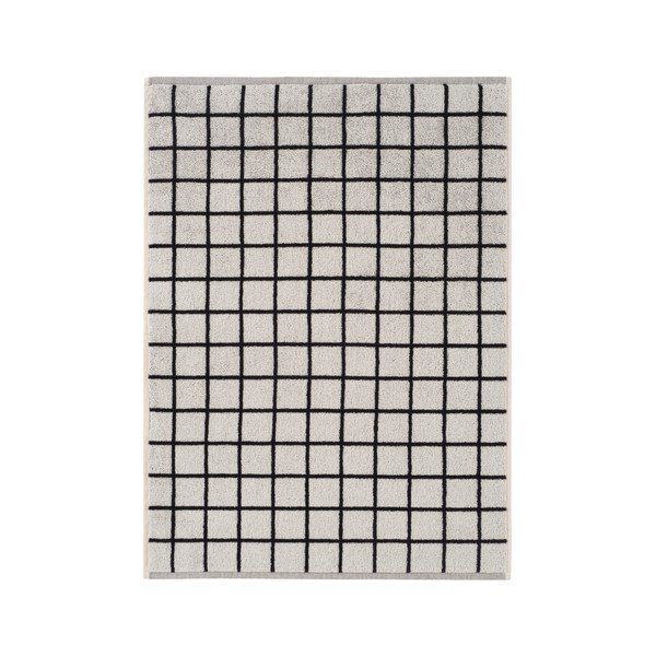 Asciugamano nero/beige in cotone 50x70 cm Grid – Jotex-image-2