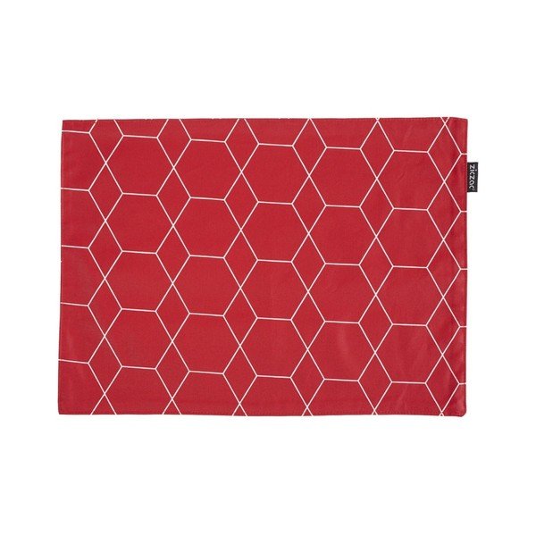Červené ouboustranné prostírání ZicZac Hexagon