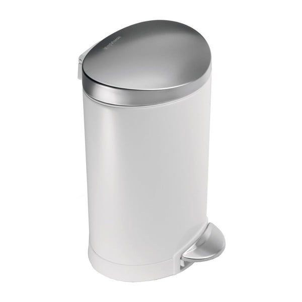 Cestino in acciaio bianco 6 l - simplehuman