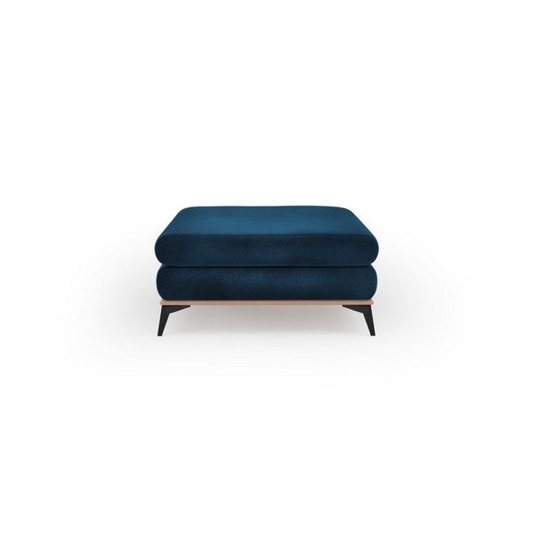 Pouf blu reale con rivestimento in velluto Astre - Windsor & Co Sofas-image-2