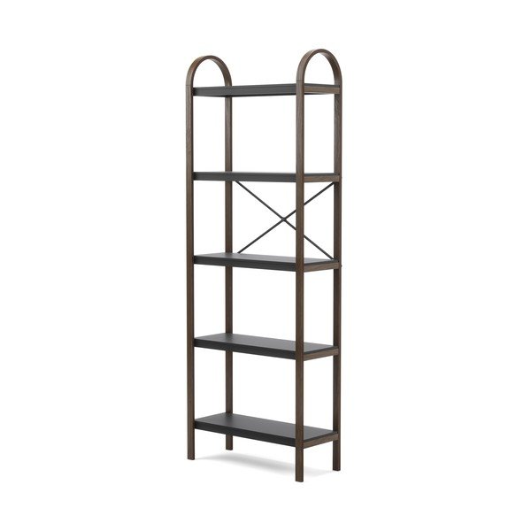 Scaffale nero naturale in noce 61x170 cm Bellwood - Umbra-image-3