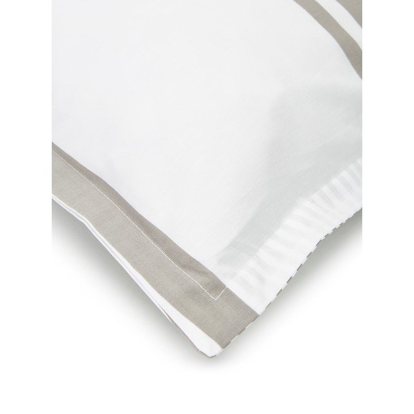 Federa decorativa in cotone beige e bianco, 40 x 80 cm - Westwing Collection-image-3