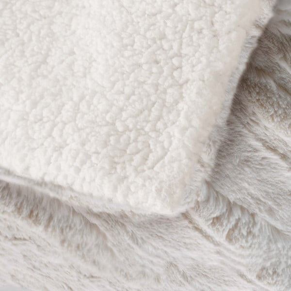 Coperta color crema in micropile 180x220 cm Foxy – douceur d'intérieur-image-4