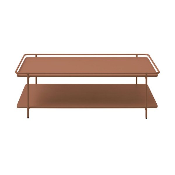 Tavolino da salotto color terracotta in metallo 55x110 cm Yuba – Unique Furniture