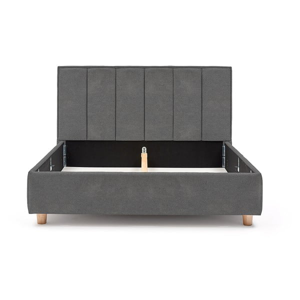 Letto matrimoniale grigio chiaro con griglia e contenitore , 180 x 200 cm Wega - ProSpánek-image-3