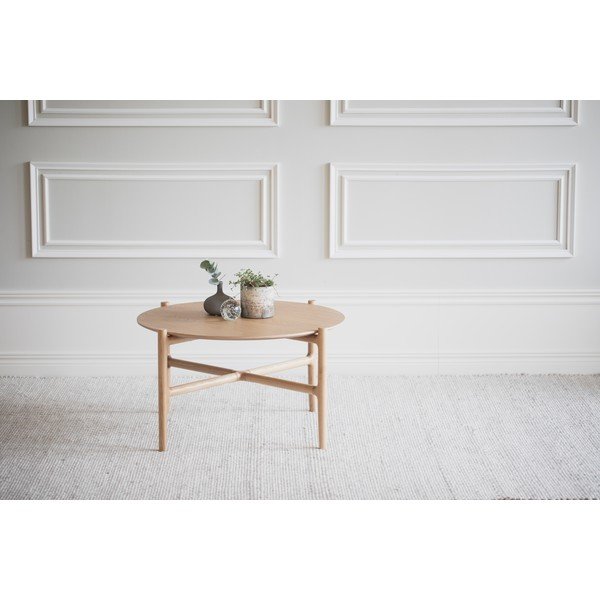 Tavolino in rovere naturale ø 80 cm Holton - Rowico-image-1