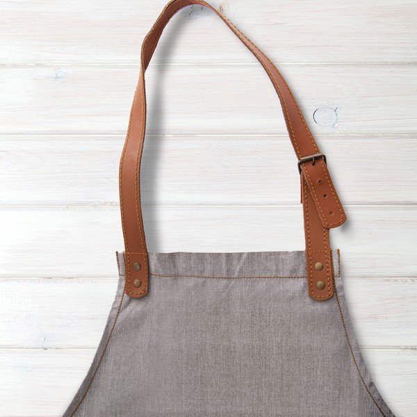 Grembiule in cotone e pelle Denim - Orion-image-2