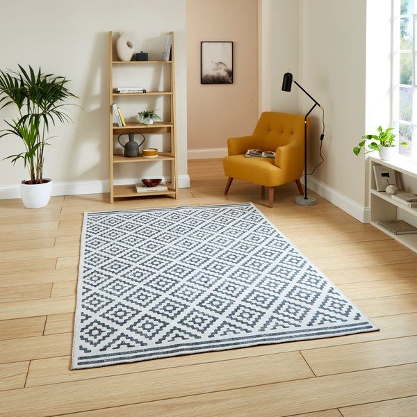 Tappeto grigio lavabile 122x170 cm Coral Grey – Think Rugs-image-1