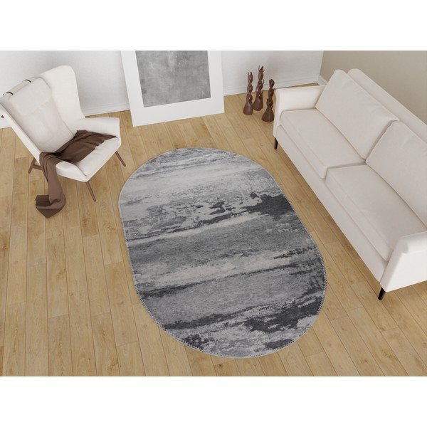 Tappeto lavabile grigio 60x100 cm - Vitaus-image-1