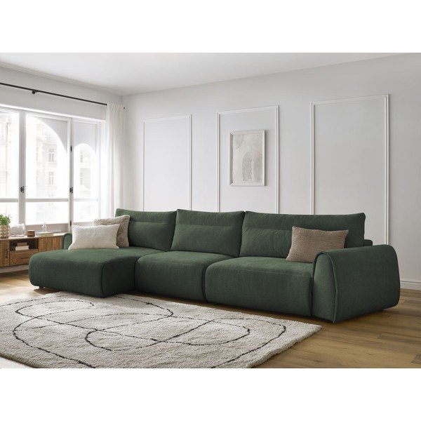 Divano angolare in verde scuro Aden – Bobochic Paris-image-1