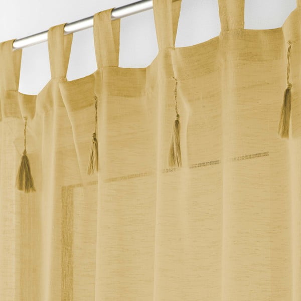 Tenda gialla 140x240 cm Dalila - douceur d'intérieur-image-1