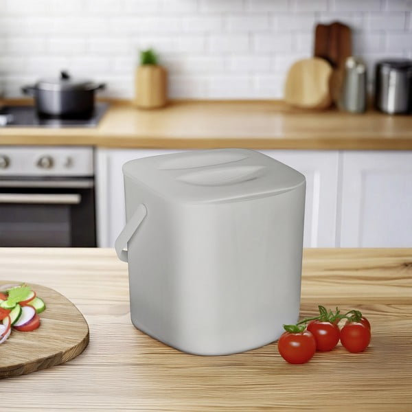 Bidone per l'umido grigio chiaro 3 l Conny – Wenko-image-1