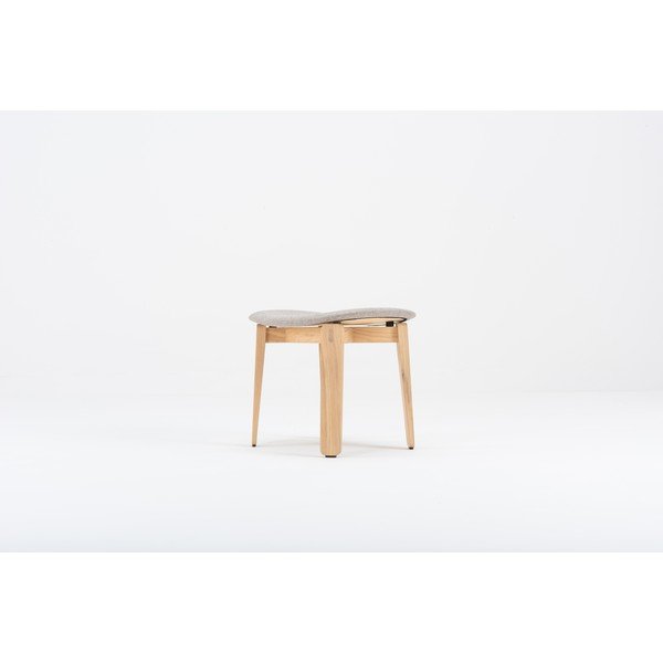 Pouf in rovere grigio Nora - Gazzda-image-1