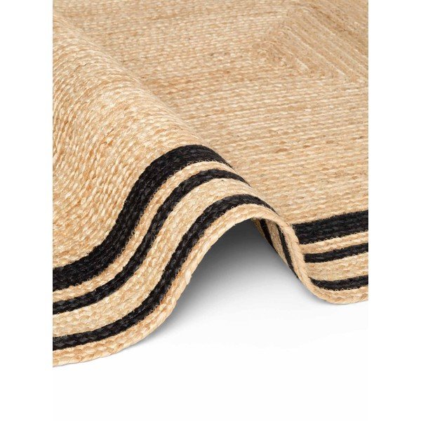 Passatoia nera/di colore naturale in iuta reversibile/tessuta a mano 70x200 cm Jutta – Hanse Home-image-4