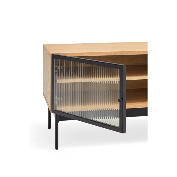 Cassettiera TV con impiallacciatura in rovere Blur - Teulat-image-3