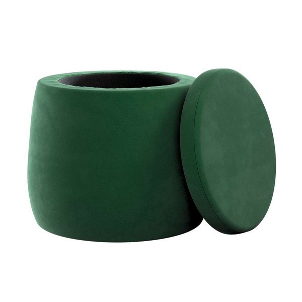 Pouf per bambini in velluto verde Posh Velvet - Yellow Tipi-image-1