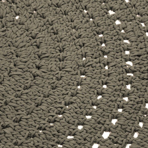 Tmavě zelený kruhový bavlněný koberec LABEL51 Knitted, ⌀ 150 cm-image-2