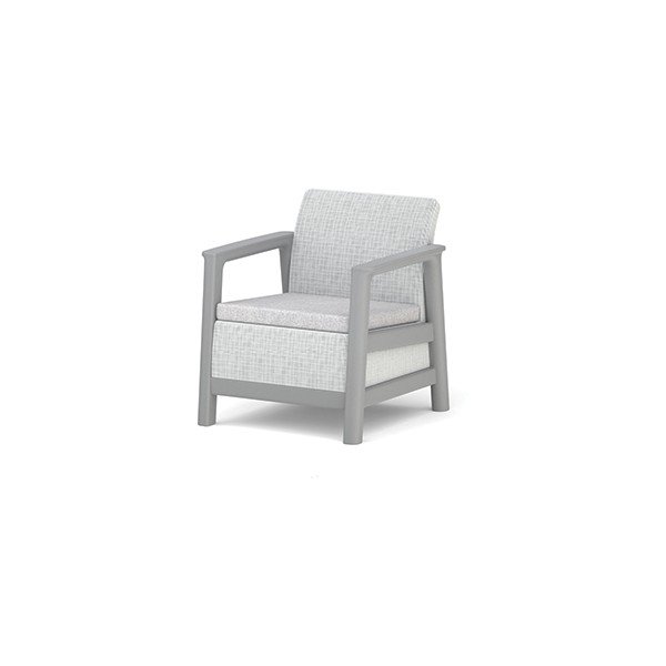 Poltrone da esterno in set grigio chiaro in plastica 2 pz Scandi Linea – Keter