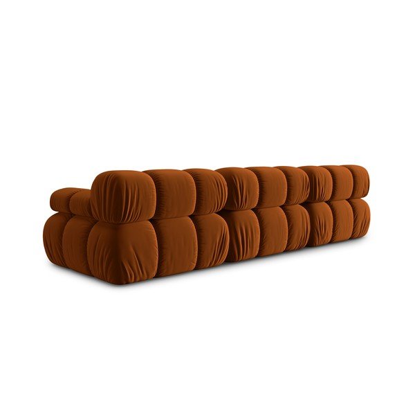 Divano in velluto arancione 282 cm Bellis - Micadoni Home-image-4
