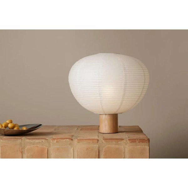 Lampada da tavolo bianca/di colore naturale con paralume in carta (altezza totale 45 cm) Kami – Blomus-image-1