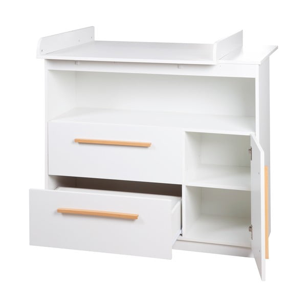 Cassettiera bassa bianca 107x98 cm Lilo - Roba-image-2