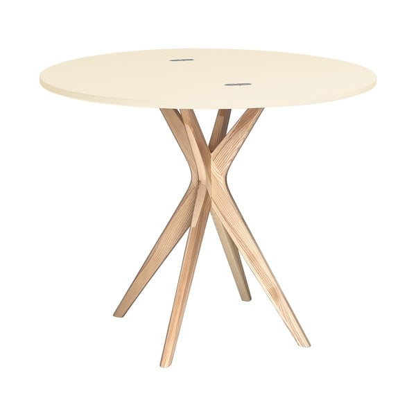 Tavolo da pranzo rotondo allungabile 45x90 cm Jubi – Ragaba-image-2