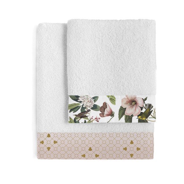 Set di 2 asciugamani in cotone Basic Blooming - Happy Friday