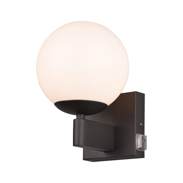 Lampada da parete nera opaca ø 14 cm Kula – Trio