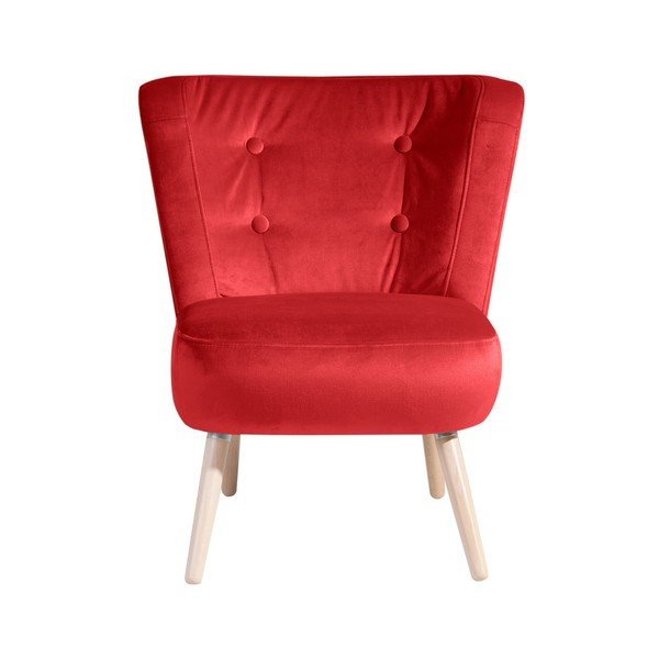 Poltrona rossa Neele Velvet - Max Winzer-image-1