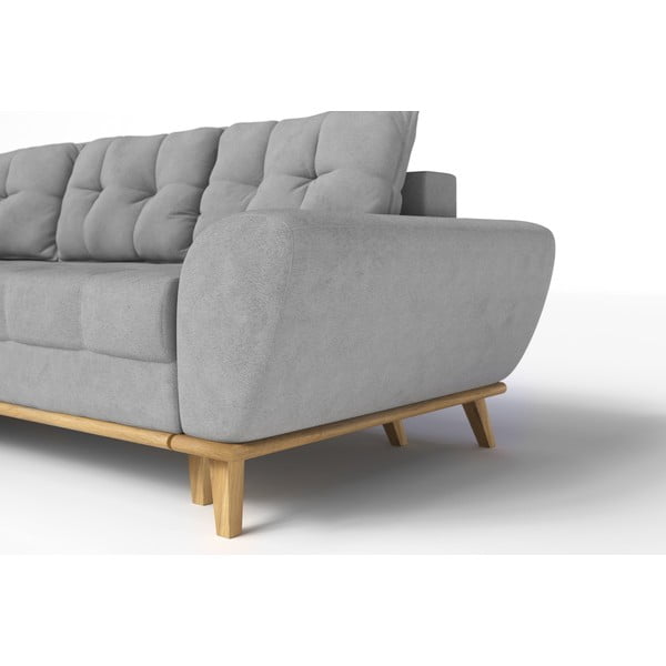 Divano letto angolare grigio chiaro (penisola a sinistra) Balitco - Ropez-image-4