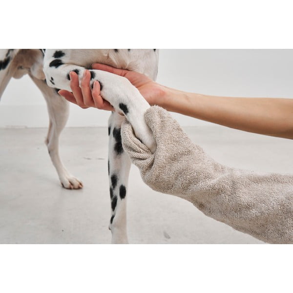 Guanto per pulizia animali domestici Guanto Greige - MiaCara-image-1