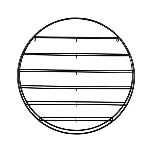 Portabottiglie da parete nero in metallo numero di bottiglie 12 80x80x9 cm Redondo – PT LIVING