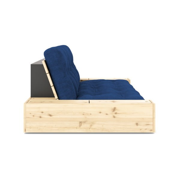 Divano letto in velluto a coste blu 244 cm Base - Karup Design-image-3