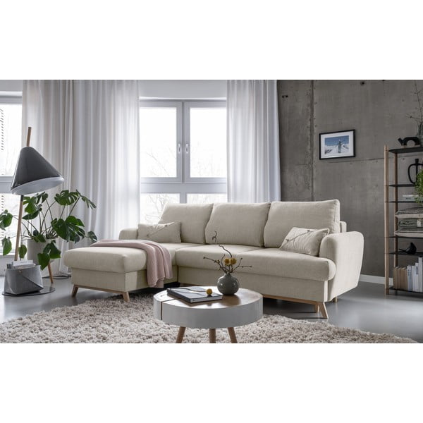 Divano angolare beige allungabile/con contenitore (con penisola a sinistra/con chaise lounge) Scandic Lagom – Miuform-image-3