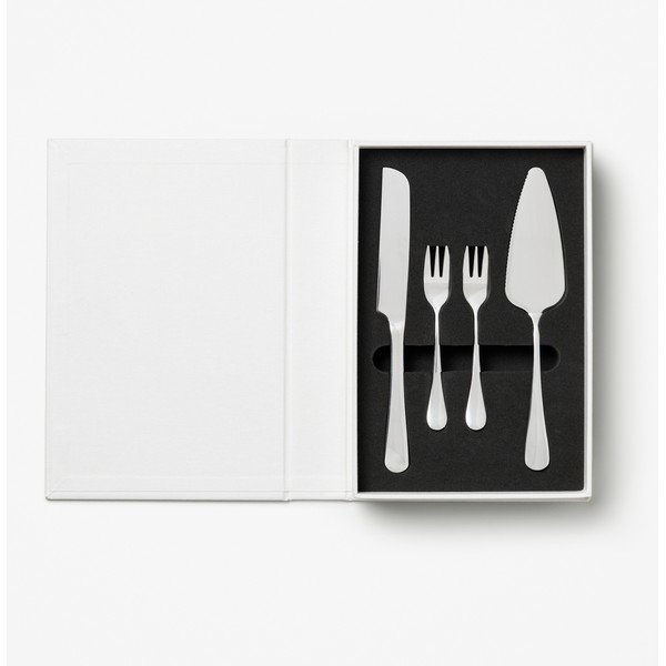 Set di forchettine da dolci bianco/argentato in acciaio inox The Essentials Cake Tools – Printworks