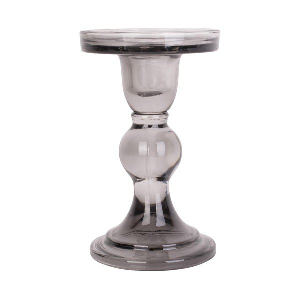 Portacandele in vetro grigio Art Glass Art - PT LIVING